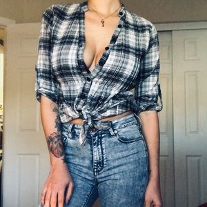 Plaid Miley Cyrus Babydoll Top